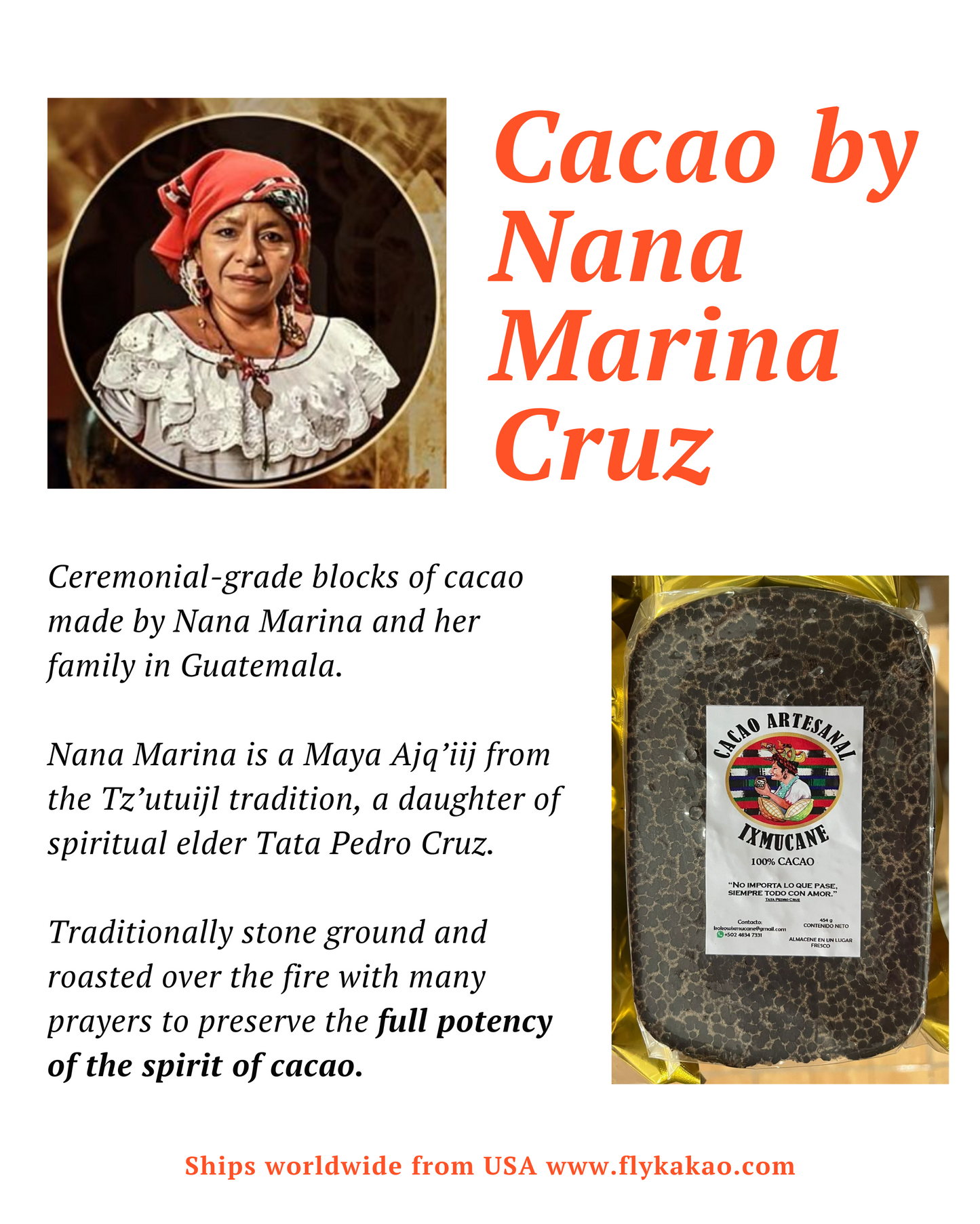 Nana Marina’s Cacao (ceremonial blocks)